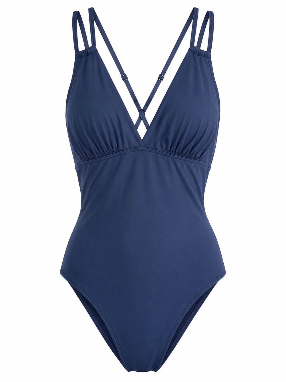 Jantzen Blue One-Piece Swimsuit with Strappy Back